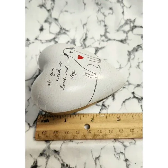 DEMDACO Art Hearts "All You Need Is Love and a Dog" Trinket Box NWOT or Box. - Picture 8 of 8